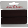 Infinity Hearts Binding Tape Cotton 40/20mm 15 Dark Brown - 5m