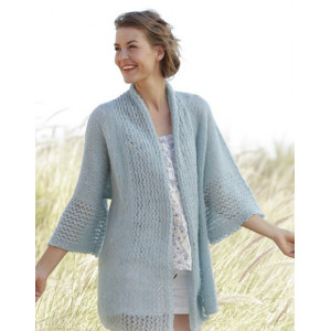 Saltwater by DROPS Design - Knitted Jacket with Lace Pattern Size S - XXXL