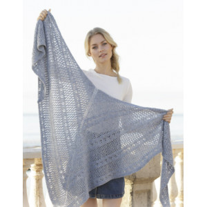 Midnight Mingle by DROPS Design - Knitted Shawl Pattern 196x83 cm