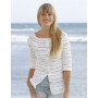 Seashore Bliss Cardigan by DROPS Design - Crochet Jacket Pattern size S - XXXL