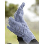 Parisien by DROPS Design - Knitted Gloves with Lace Cables Pattern size One size