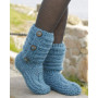 One Step Ahead by DROPS Design - Knitted Slippers Pattern Size 35 - 42
