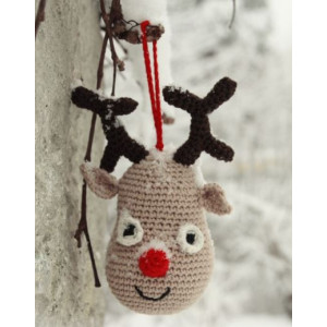 Rudolf by DROPS Design - Crochet Christmas Reindeer Pattern 14 cm