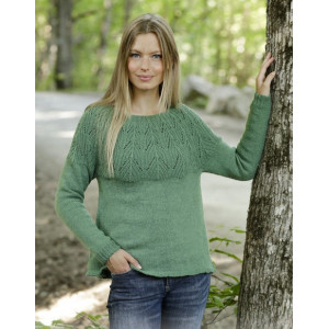 Green Echo by DROPS Design - Knitted Jumper Pattern Sizes S - XXXL