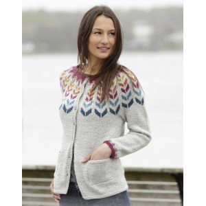 Joyride Cardigan by DROPS Design - Knitted Jacket with Nordic Pattern Size S - XXXL