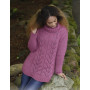 Lotus by DROPS Design - Knitted Jumper with Lace and Rib Pattern size S - XXXL