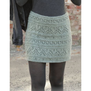Mint Tulip by DROPS Design - Knitted Skirt Pattern Sizes S - XXXL