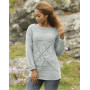 Lucky Charm by DROPS Design - Knitted Jumper with Leaf Pattern size S - XXXL