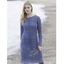 Regal Splendour by DROPS Design - Knitted Dress with raglan, cables and textured Pattern size S - XXXL