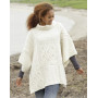 Comfort Chronicles by DROPS Design - Knitted Poncho with Sleeves, vents, squares in cables Pattern One-size