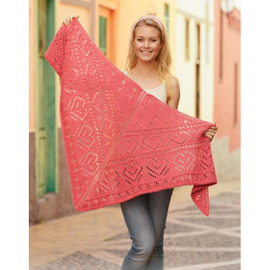 Heart Me by DROPS Design - Knitted Shawl Pattern 182x91 cm