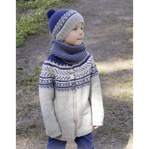 Little Adventure Jacket by DROPS Design - Knitted Jacket with multi-coloured Pattern size 3 - 12 years