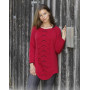 Red Tulip by DROPS Design - Knitted Jumper Pattern Sizes S - XXXL