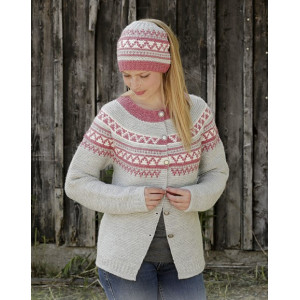 Hint of Heather by DROPS Design - Knitted Jacket Pattern Sizes S - XXXL