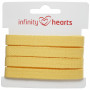 Infinity Hearts Herringbone Tape Bomuld 10mm 02 Yellow - 5m
