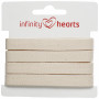 Infinity Hearts Herringbone Tape Bomuld 10mm 00 Off White - 5m
