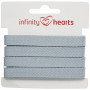 Infinity Hearts Herringbone Tape Bomuld 10mm 42 Light Blue - 5m