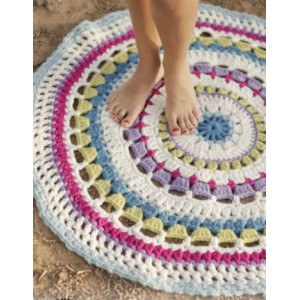 Color Wheel by DROPS Design - Crochet Rug Pattern 94 cm