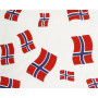 Cotton Fabric with Norwegian Flag 145cm - 50cm