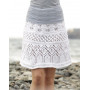 Summer Elegance by DROPS Design - Knitted Skirt with Lace Pattern size S - XXXL