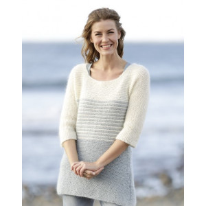 Irish Sea by DROPS Design - Knitted Jumper with Stripes Pattern size S - XXXL