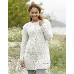 Diamond Bliss by DROPS Design - Knitted Jumper with Cables Pattern size XS - XXXL