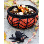 Creepy Candy by DROPS Design - Crochet basket with Cob Web and Spider Halloween Pattern 12x6cm