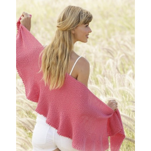 Pink Sorbet by DROPS Design - Knitted Shawl Pattern 33x140 cm
