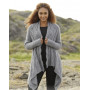 Winter Bird by DROPS Design - Knitted Square Jacket Lace Pattern size S - XXXL