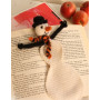 Snowman Bookmark by DROPS Design - Crochet Snowman Bookmark Pattern