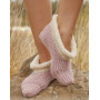Julia by DROPS Design - Knitted Slippers Pattern size 35/37 - 42/44