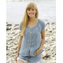 Shore Line Cardigan by DROPS Design - Knitted Cardigan Wave Pattern size S - XXXL