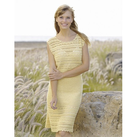 Mimosa by DROPS Design - Crochet Dress Pattern size S - XXXL ...