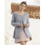 April Showers Jacket by DROPS Design - Knitted long jacket Pattern Sizes S - XXXL