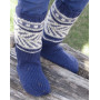 Little Adventure Socks by DROPS Design - Knitted Socks with Multi-coloured Pattern size 22 - 37