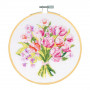 DMC Embroidery Kit Spring Bouquet Dia. 15cm
