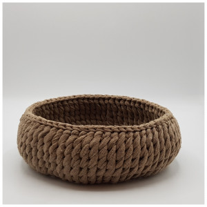 Bread basket with twists by Rito Krea - Bread basket crochet pattern 23/27cm