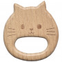 Wooden Ring Cat Print 57x59mm - 1 pc