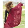Autumn Fire by DROPS Design - Knitted Shawl Lace Pattern 150x75 cm