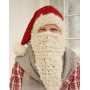 Mr. Kringle by DROPS Design - Knitted Christmas Hat, Scarf and Beard Pattern size S - L