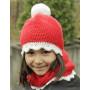 Santa's Favorite by DROPS Design - Crochet Christmas Hat and Scarf Pattern size 3 - 12 years