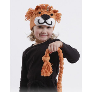 Nala by DROPS Design - Crochet Lion Head Band and Plaited Lion Tail Pattern size 1 - 10 years