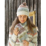 Fading Sunset by DROPS Design - Knitted Hat and Scarf Pattern Sizes S - L