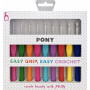 Pony Easy Grip Crochet Hook Set 2-6mm - 9 sizes