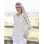 Late in August by DROPS Design - Knitted Poncho Pattern size S - XXXL