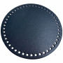 Bag Bottom / Basket Bottom Imitated Leather Round Black Dia. 20cm