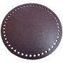 Bag Bottom / Basket Bottom Imitated Leather Round Dark brown Dia. 20cm