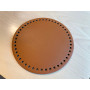 Bag Bottom / Basket Bottom Imitated Leather Round Light brown Dia. 20cm