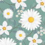 Bomuldsjersey Print Fabric 150cm 014 Daisies - 50cm