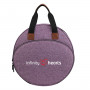 Infinity Hearts Yarn/Weekend Bag circular Purple 36x11cm